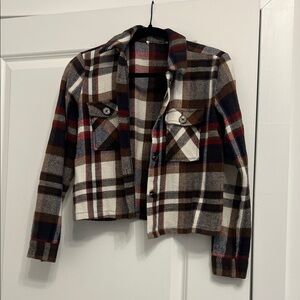 Plaid Button-Up Jacket